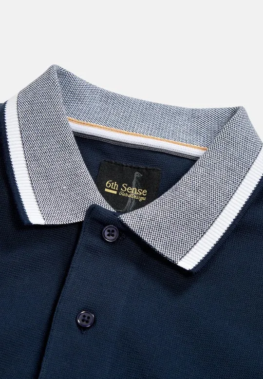 6th Sense Cloud Polo Shirt - Navy