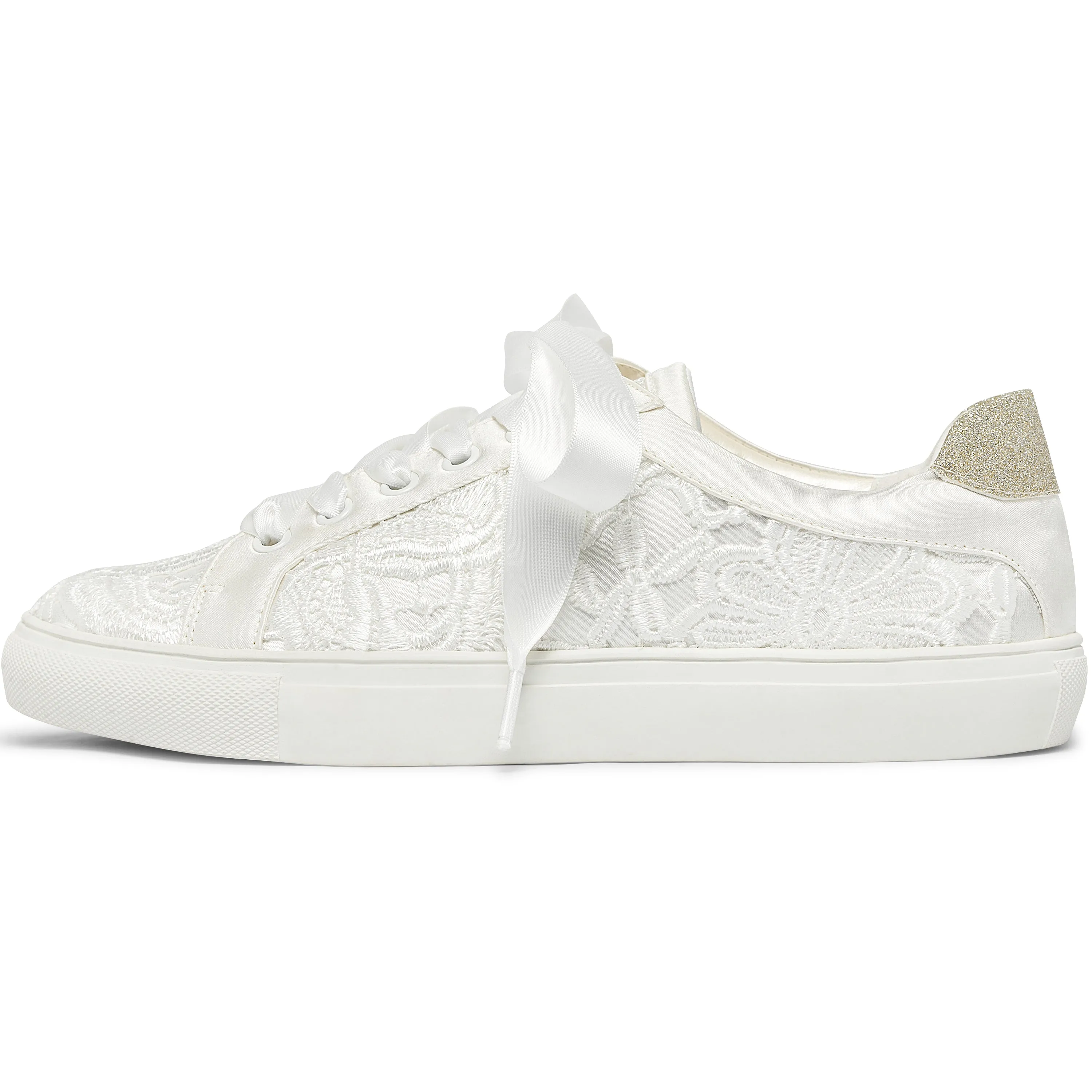 8833 Wedding Shoes Bridal Sneakers Flats Bride Tennis Shoes Lace Sneakers