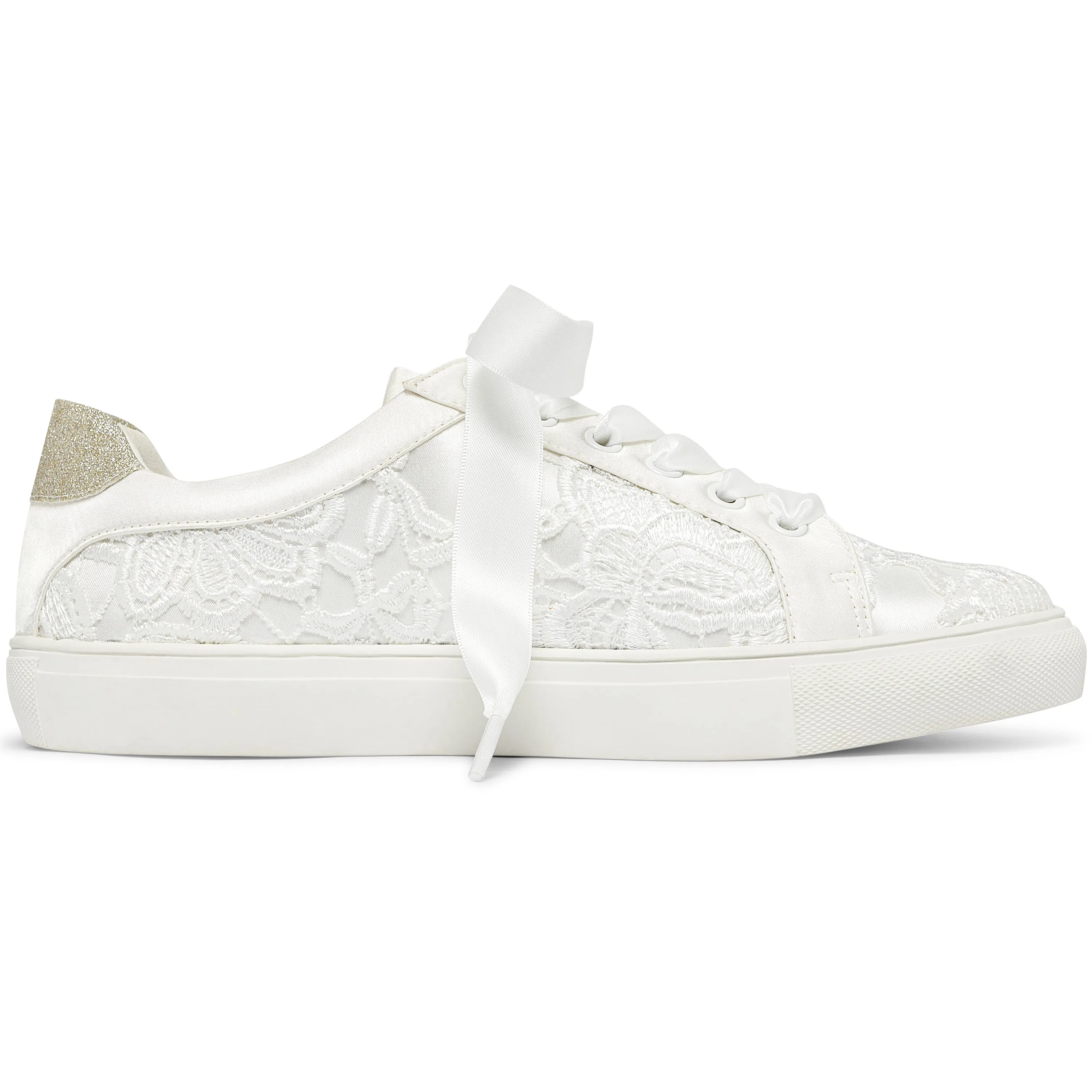 8833 Wedding Shoes Bridal Sneakers Flats Bride Tennis Shoes Lace Sneakers
