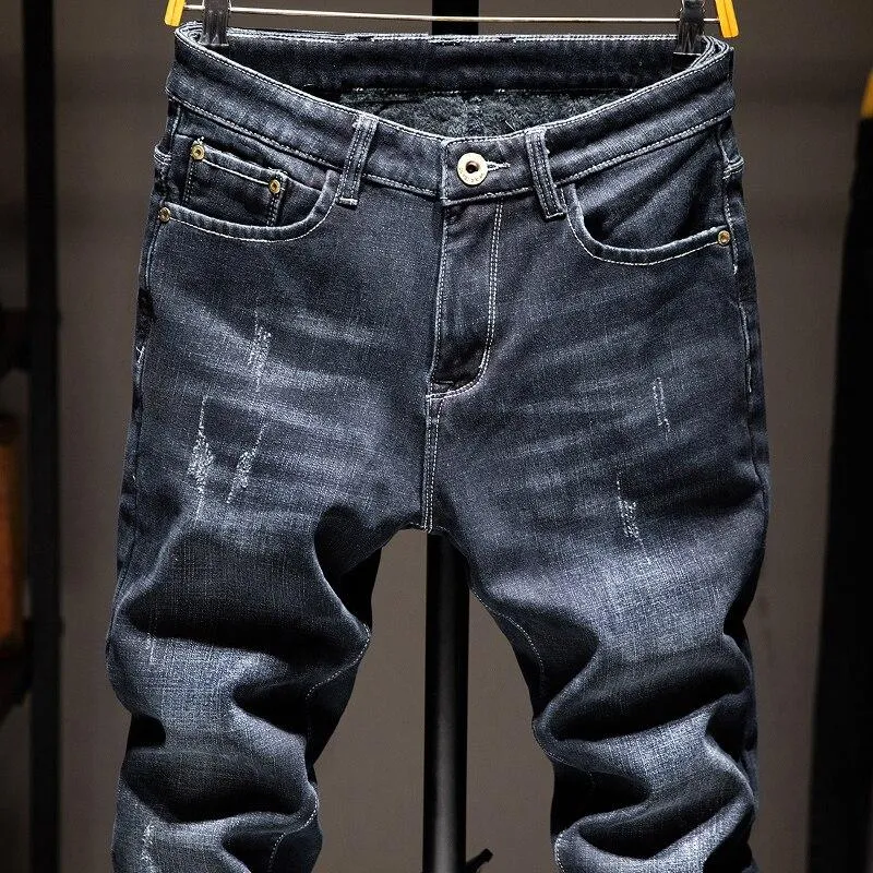Angelo Ricci™ Designer Trendy Dark Blue Jeans