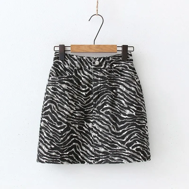 Animal Print High Waist Harajuku Skirt SS1253