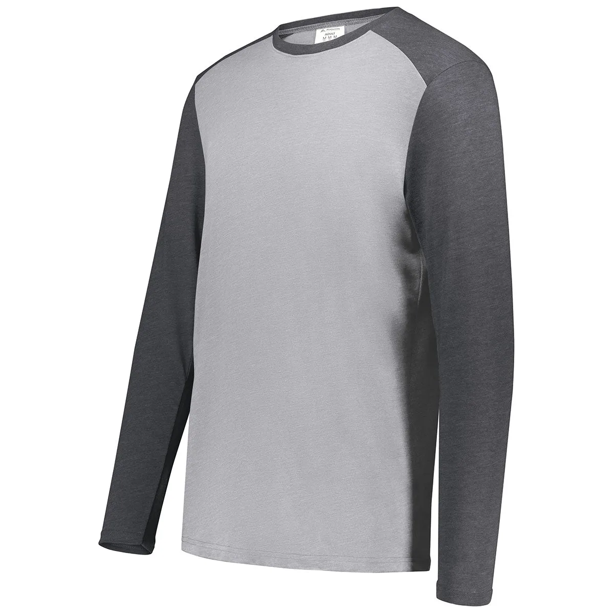 Augusta Sportswear Men's Grey Heather/Carbon Heather Gameday Vintage Long Sleeve Tee
