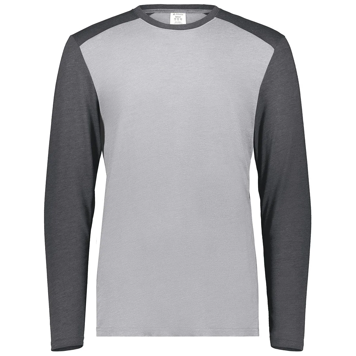 Augusta Sportswear Men's Grey Heather/Carbon Heather Gameday Vintage Long Sleeve Tee