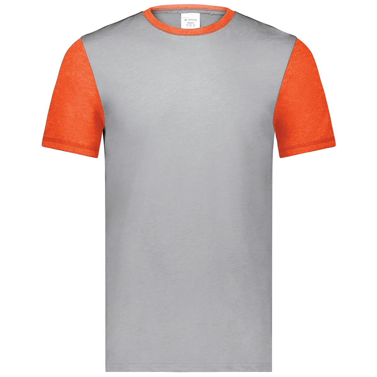 Augusta Sportswear Men's Grey Heather/Orange Heather Gameday Vintage Ringer Tee