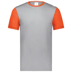 Augusta Sportswear Men's Grey Heather/Orange Heather Gameday Vintage Ringer Tee