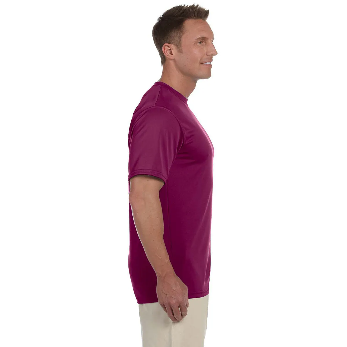 Augusta Sportswear Men's Maroon Wicking T-Shirt