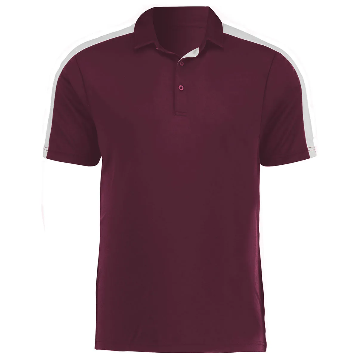 Augusta Sportswear Men's Maroon/White Bi-Color Vital Polo