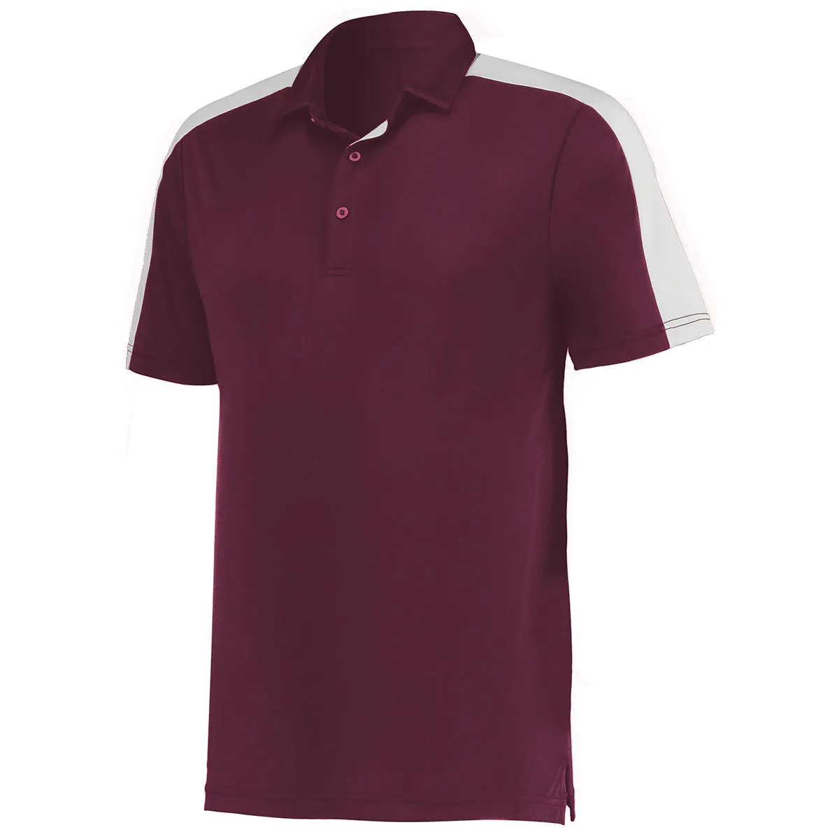 Augusta Sportswear Men's Maroon/White Bi-Color Vital Polo