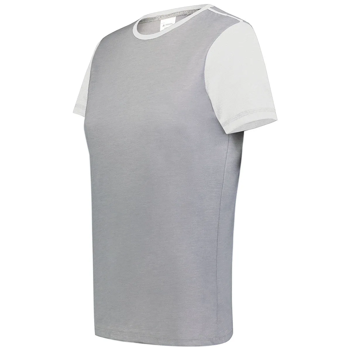 Augusta Sportswear Women's Grey Heather/White Gameday Vintage Ringer Tee