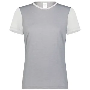 Augusta Sportswear Women's Grey Heather/White Gameday Vintage Ringer Tee