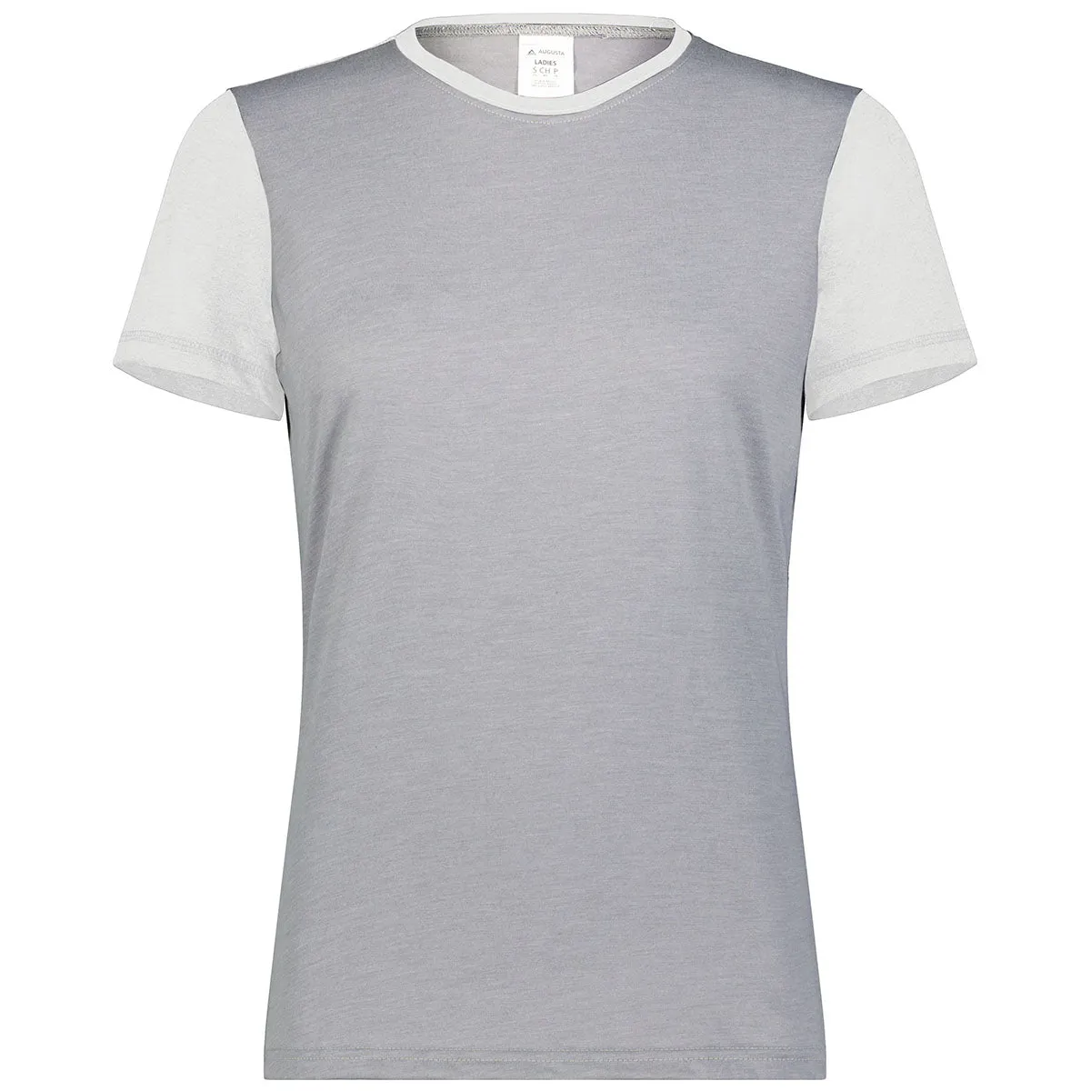 Augusta Sportswear Women's Grey Heather/White Gameday Vintage Ringer Tee