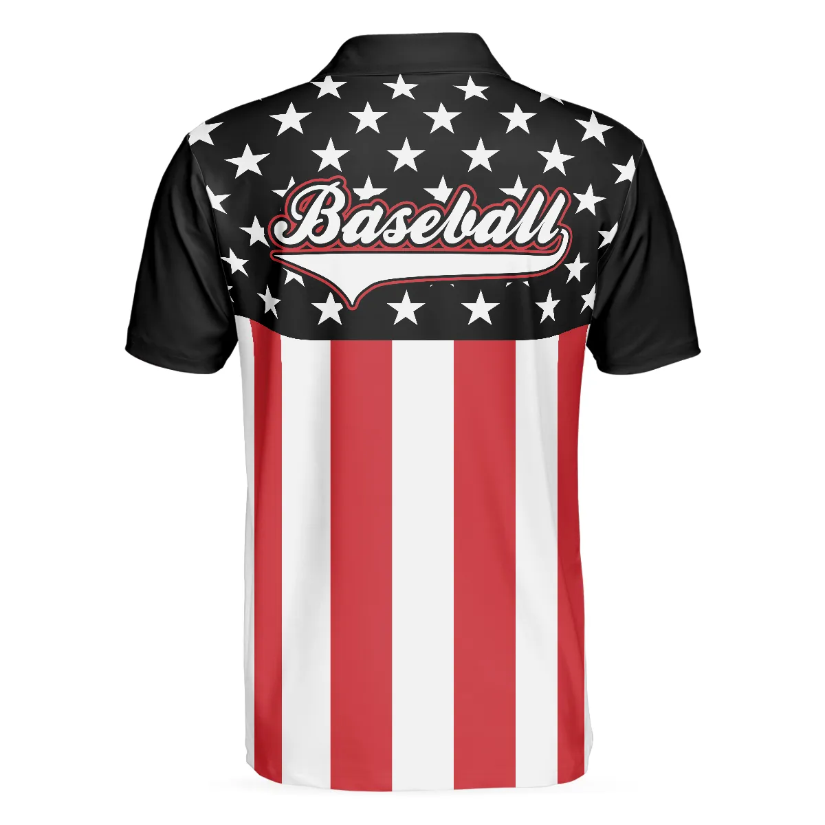 Baseball Hit Hard Run Fast Short Sleeve Polo Shirt, Black Theme American Flag Polo Shirt, Best Baseball Shirt For Men