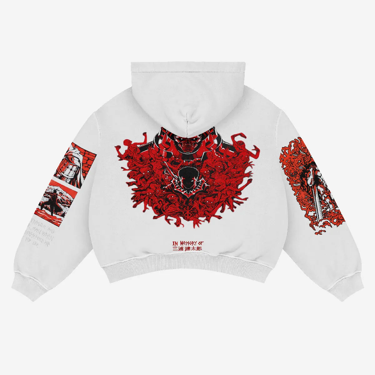 Berserk Anime Hoodie – Berserker Sword Warrior Design, 360 GSM Cotton, Classic Black High-Quality Print