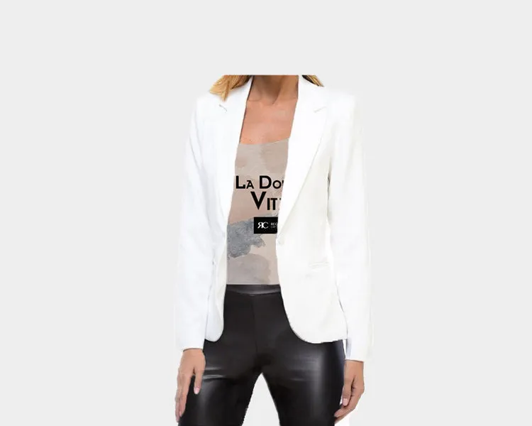 Boyfriend White Blazer - The Monaco