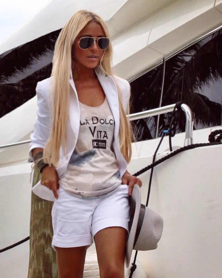 Boyfriend White Blazer - The Monaco