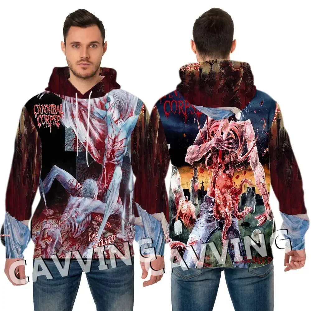 CANNIBAL CORPSE 3D Streetwear Hoodie – Dominate the Scene in Full Metal Fury | Heavy Metal Hooded Pullover Sweatshirt for the Bold & Untamed