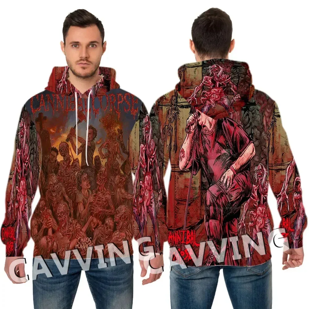 CANNIBAL CORPSE 3D Streetwear Hoodie – Dominate the Scene in Full Metal Fury | Heavy Metal Hooded Pullover Sweatshirt for the Bold & Untamed