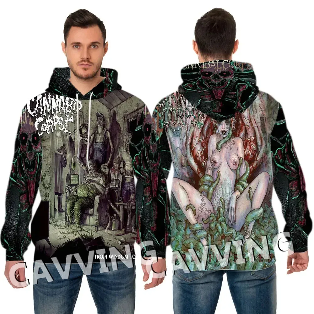 CANNIBAL CORPSE 3D Streetwear Hoodie – Dominate the Scene in Full Metal Fury | Heavy Metal Hooded Pullover Sweatshirt for the Bold & Untamed