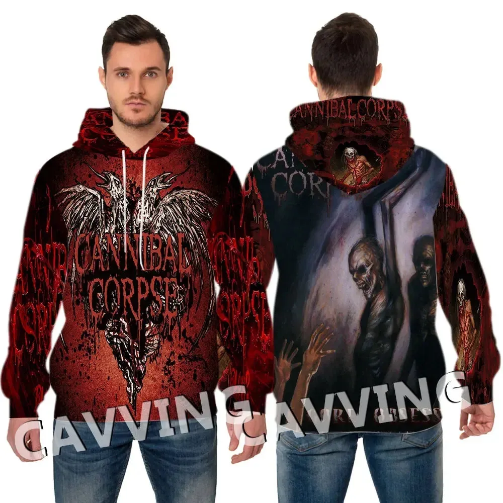 CANNIBAL CORPSE 3D Streetwear Hoodie – Dominate the Scene in Full Metal Fury | Heavy Metal Hooded Pullover Sweatshirt for the Bold & Untamed