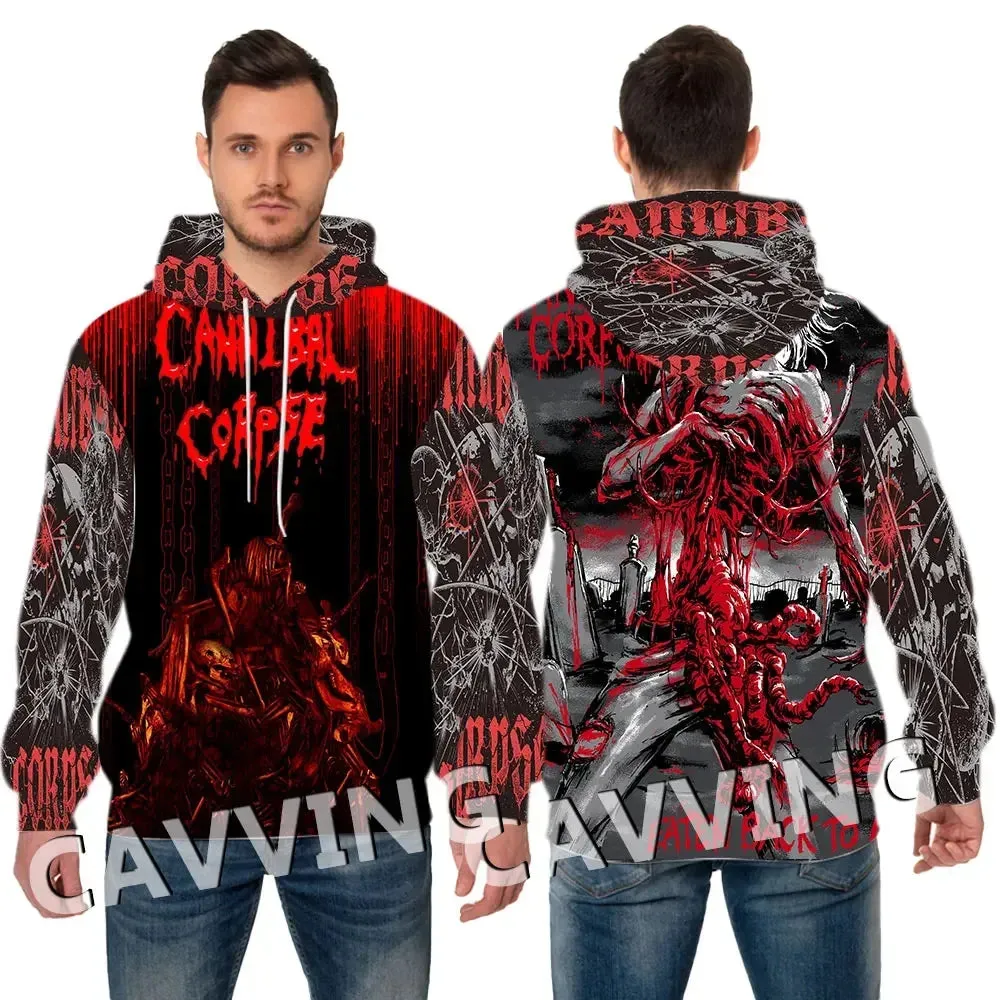 CANNIBAL CORPSE 3D Streetwear Hoodie – Dominate the Scene in Full Metal Fury | Heavy Metal Hooded Pullover Sweatshirt for the Bold & Untamed
