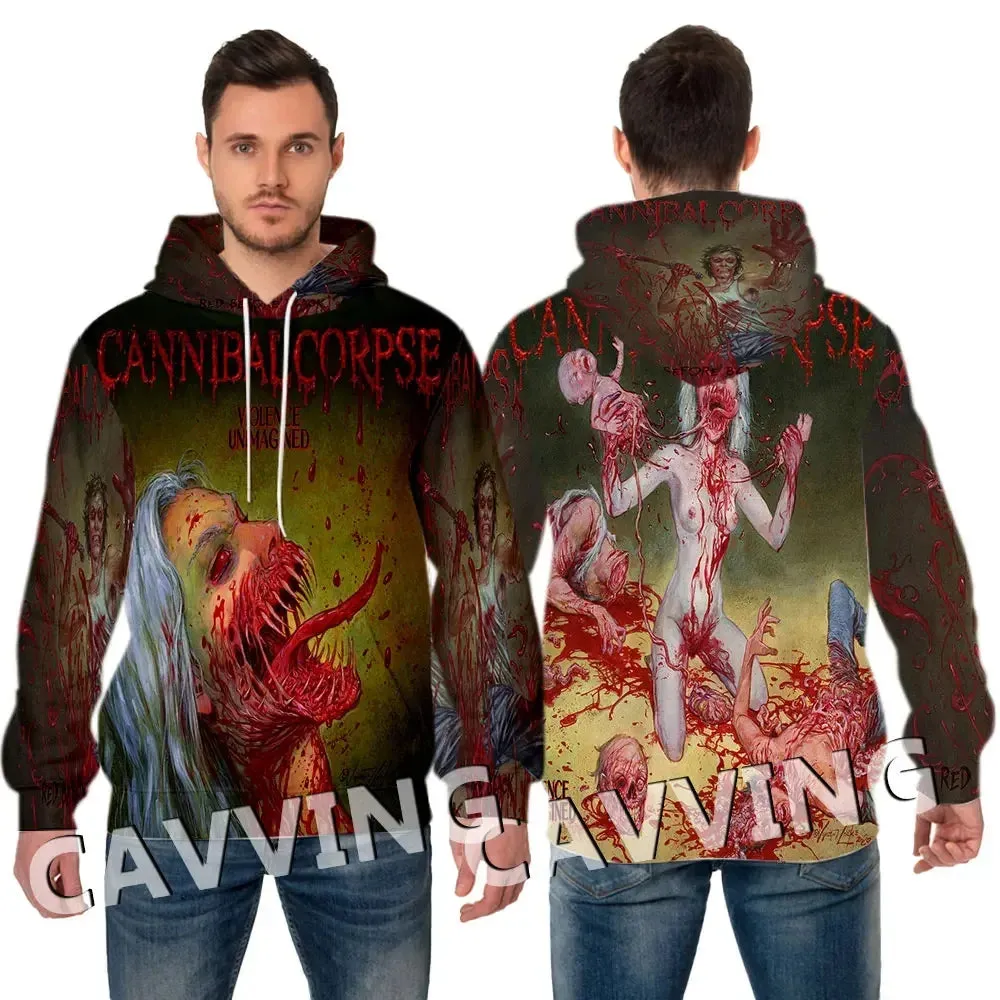 CANNIBAL CORPSE 3D Streetwear Hoodie – Dominate the Scene in Full Metal Fury | Heavy Metal Hooded Pullover Sweatshirt for the Bold & Untamed