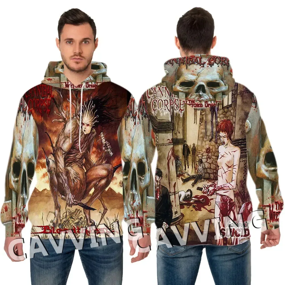 CANNIBAL CORPSE 3D Streetwear Hoodie – Dominate the Scene in Full Metal Fury | Heavy Metal Hooded Pullover Sweatshirt for the Bold & Untamed