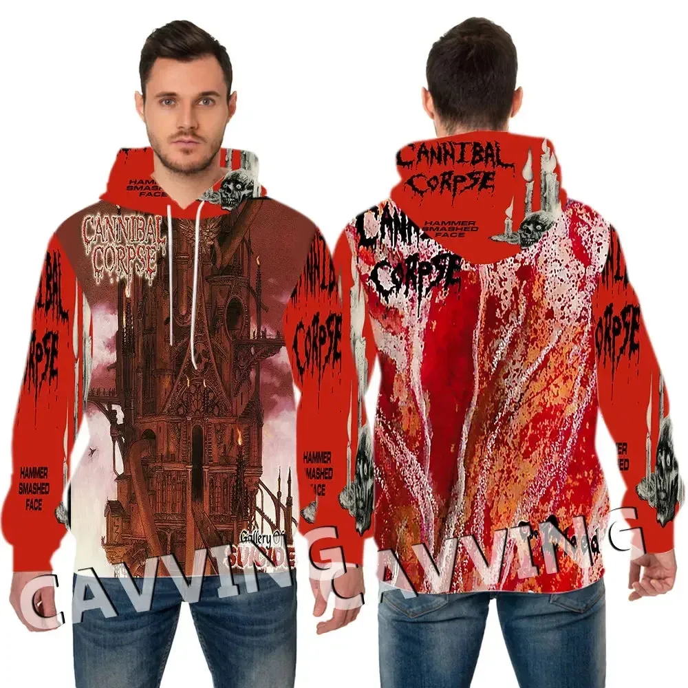CANNIBAL CORPSE 3D Streetwear Hoodie – Dominate the Scene in Full Metal Fury | Heavy Metal Hooded Pullover Sweatshirt for the Bold & Untamed