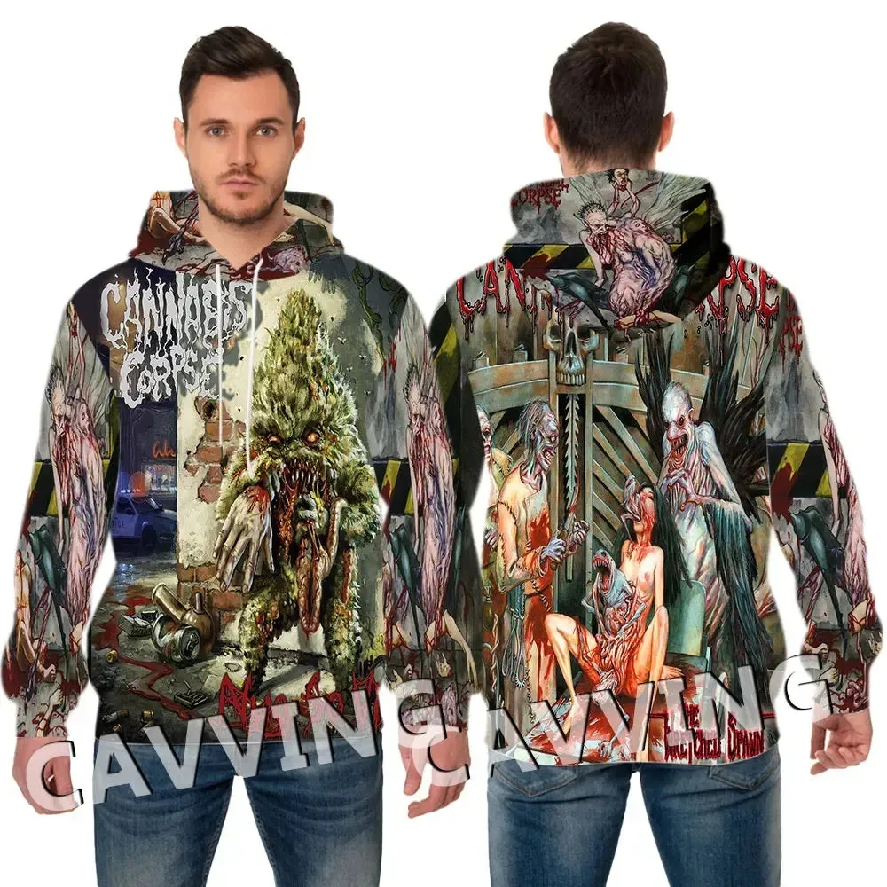 CANNIBAL CORPSE 3D Streetwear Hoodie – Dominate the Scene in Full Metal Fury | Heavy Metal Hooded Pullover Sweatshirt for the Bold & Untamed