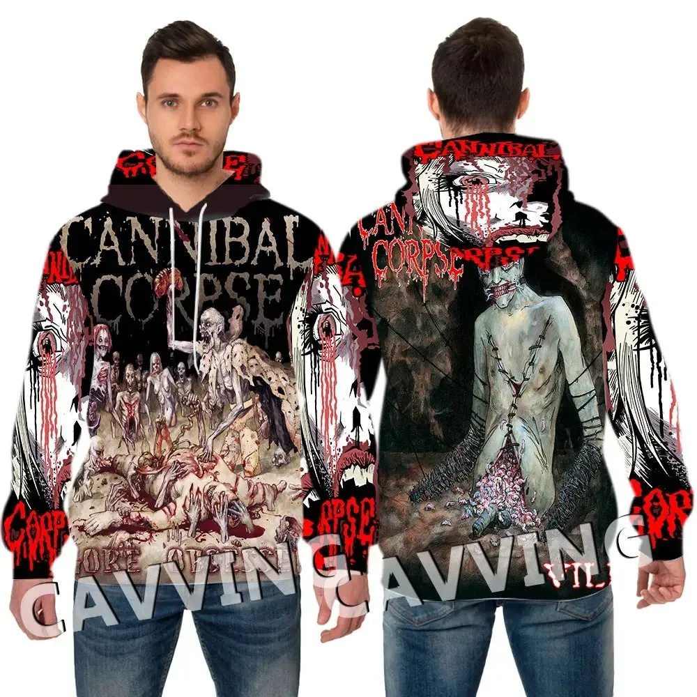 CANNIBAL CORPSE 3D Streetwear Hoodie – Dominate the Scene in Full Metal Fury | Heavy Metal Hooded Pullover Sweatshirt for the Bold & Untamed