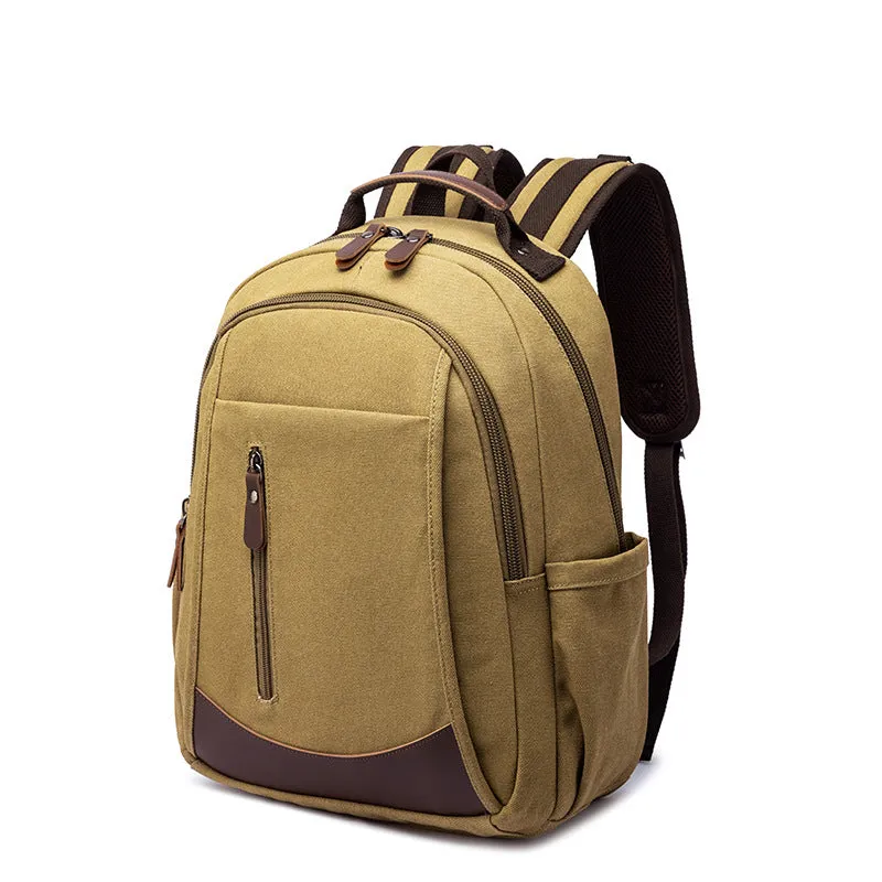 Canvas Laptop Backpack Canvas Travel Backpack Unisex Backpack For Work