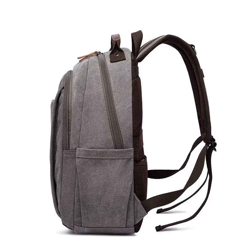 Canvas Laptop Backpack Canvas Travel Backpack Unisex Backpack For Work