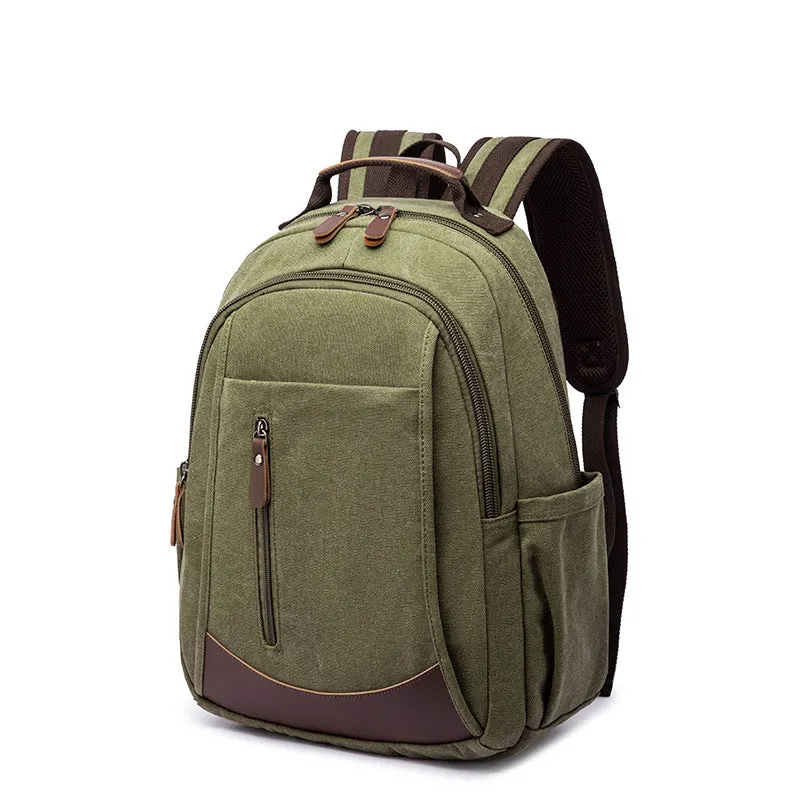 Canvas Laptop Backpack Canvas Travel Backpack Unisex Backpack For Work
