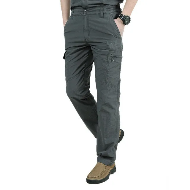 Cargo Pants Breathable lightweight Waterproof Quick Dry Casual Pants Men Summer Army Military Style Trousers