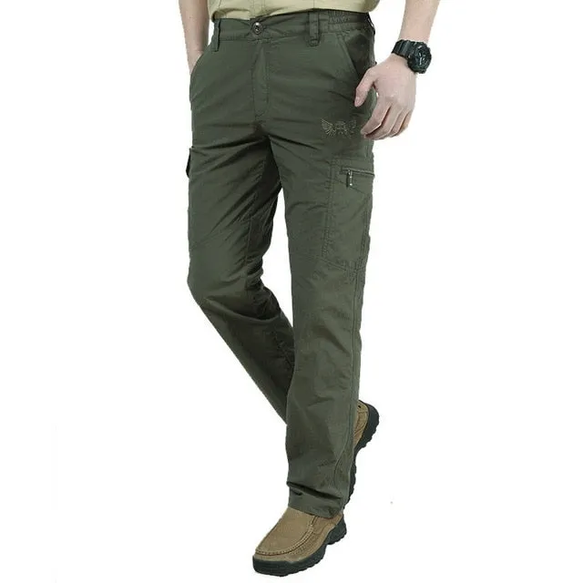 Cargo Pants Breathable lightweight Waterproof Quick Dry Casual Pants Men Summer Army Military Style Trousers