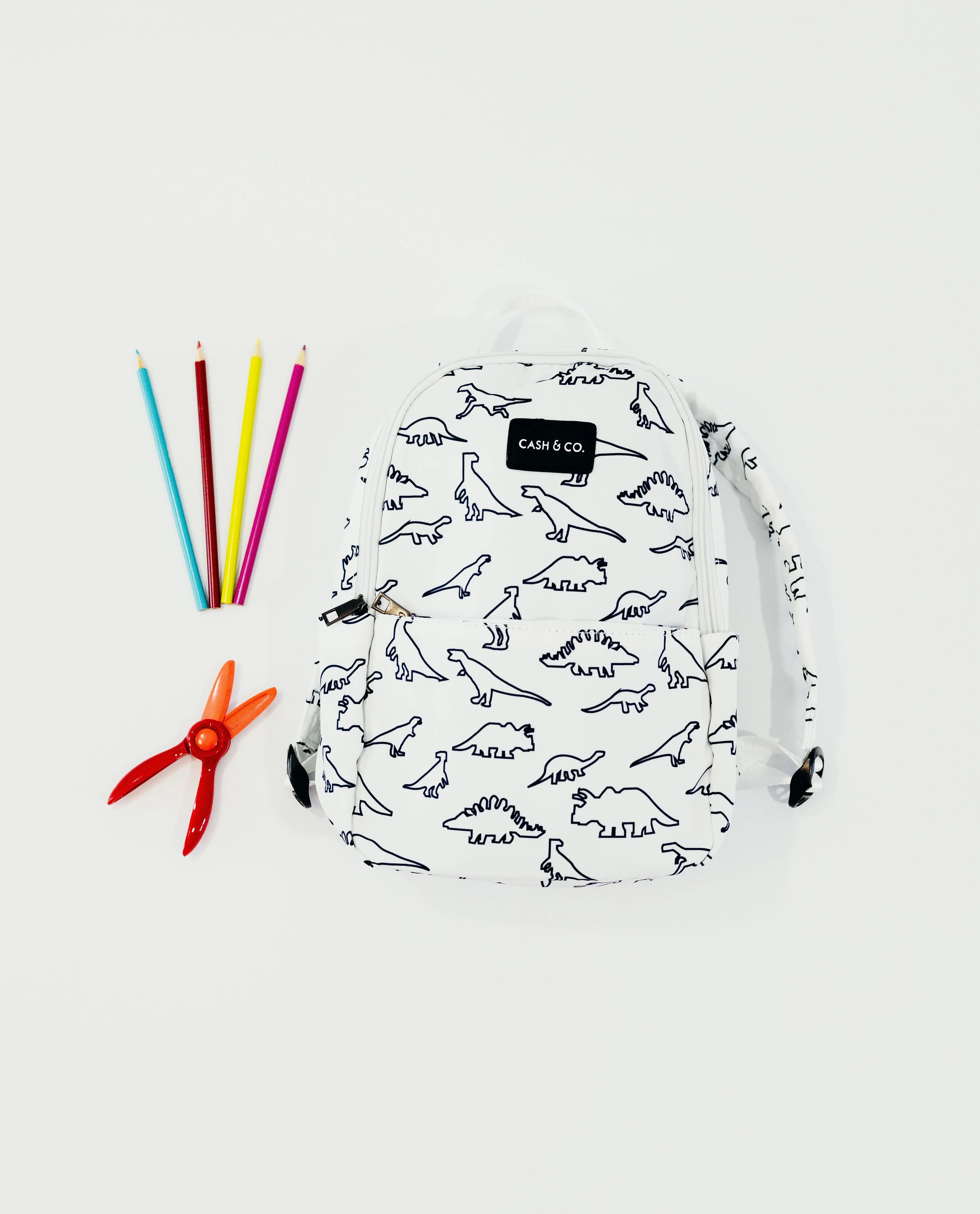 Cash & Co Dino Backpack - White