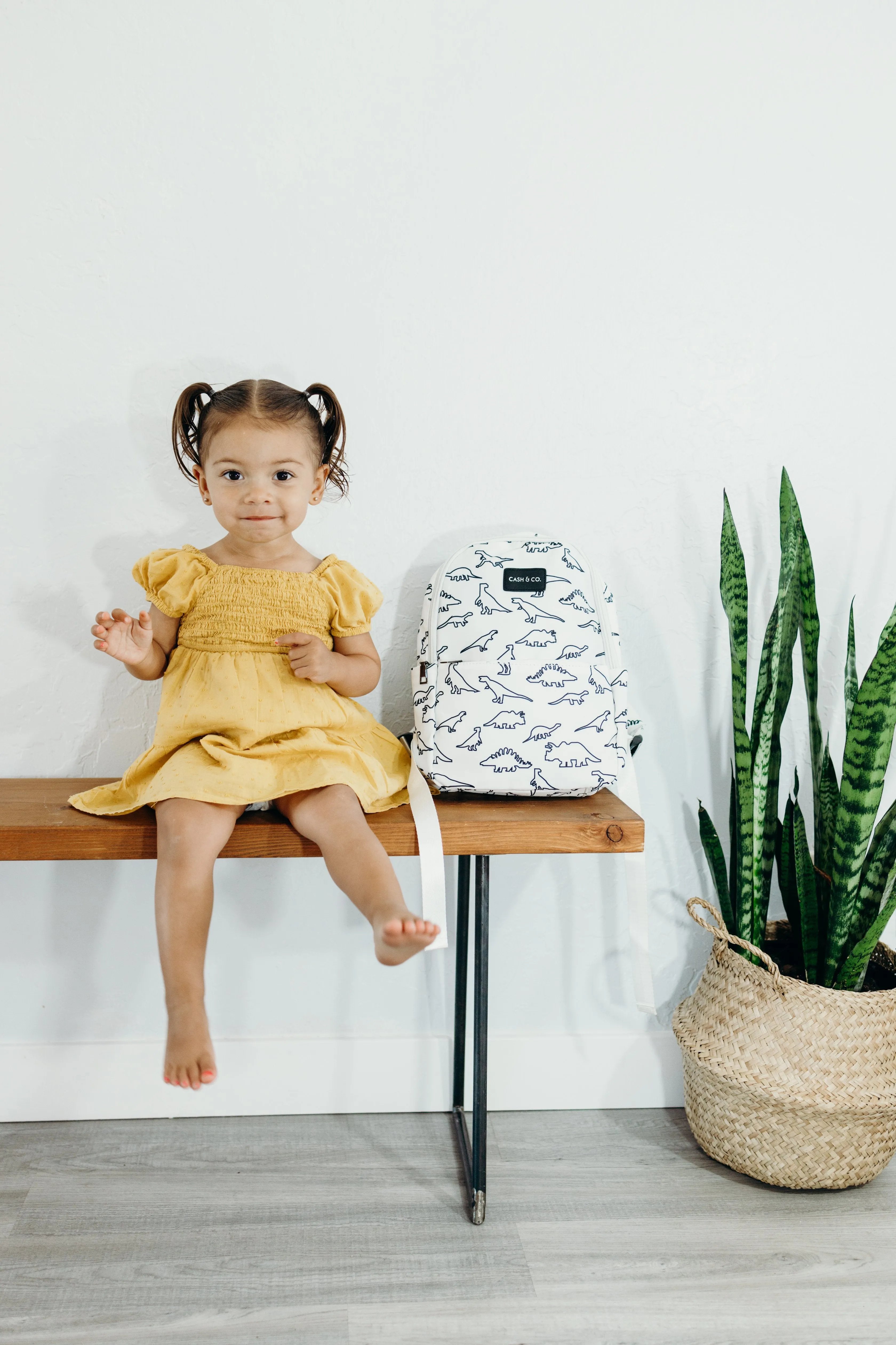 Cash & Co Dino Backpack - White