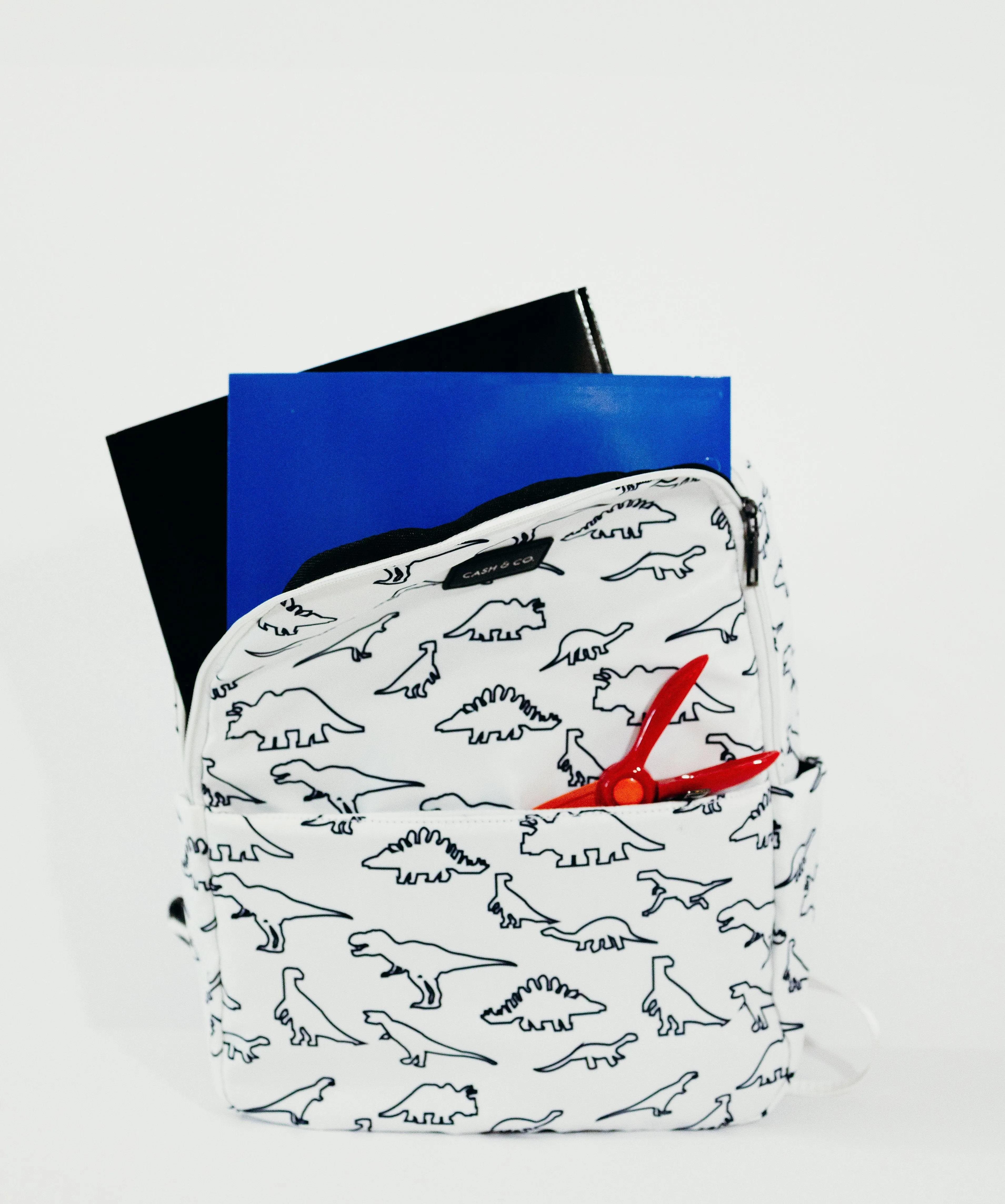 Cash & Co Dino Backpack - White