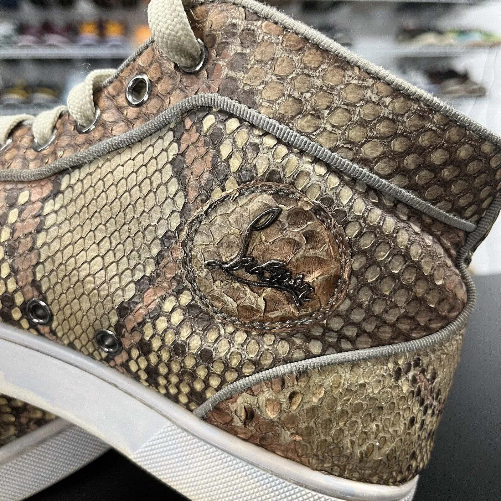 Christian Louboutin Flat Python Sneaker Mens Size US 8 EUR 41