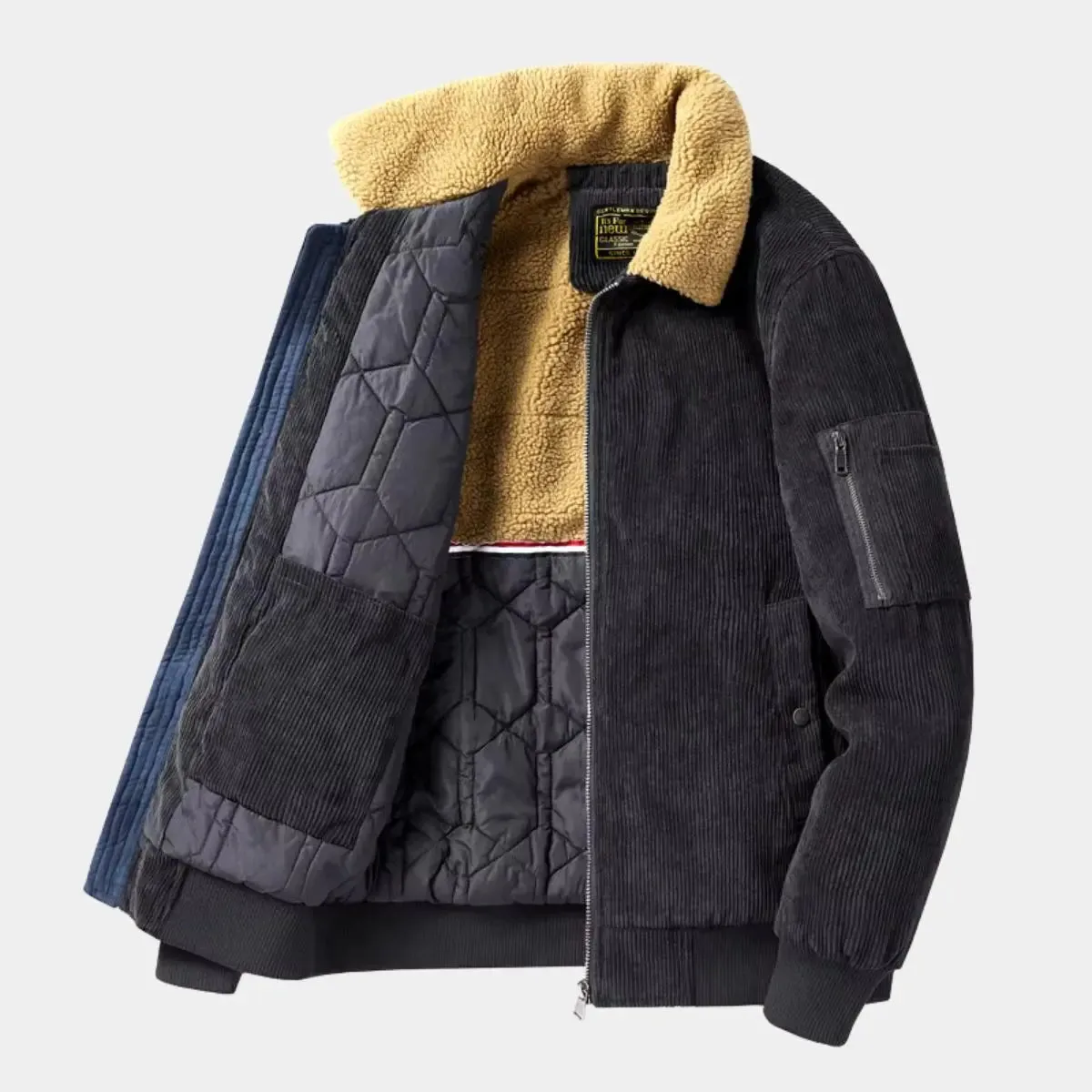 Corduroy Bomber Jacket - Cross & Crown