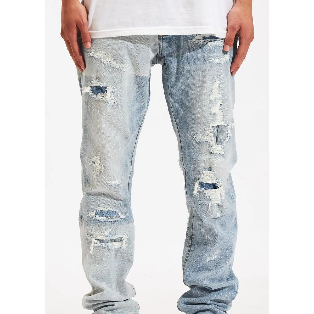 Crysp Denim Atlantic Light Distressed Denim Jeans (CRYSPHOL23-22)