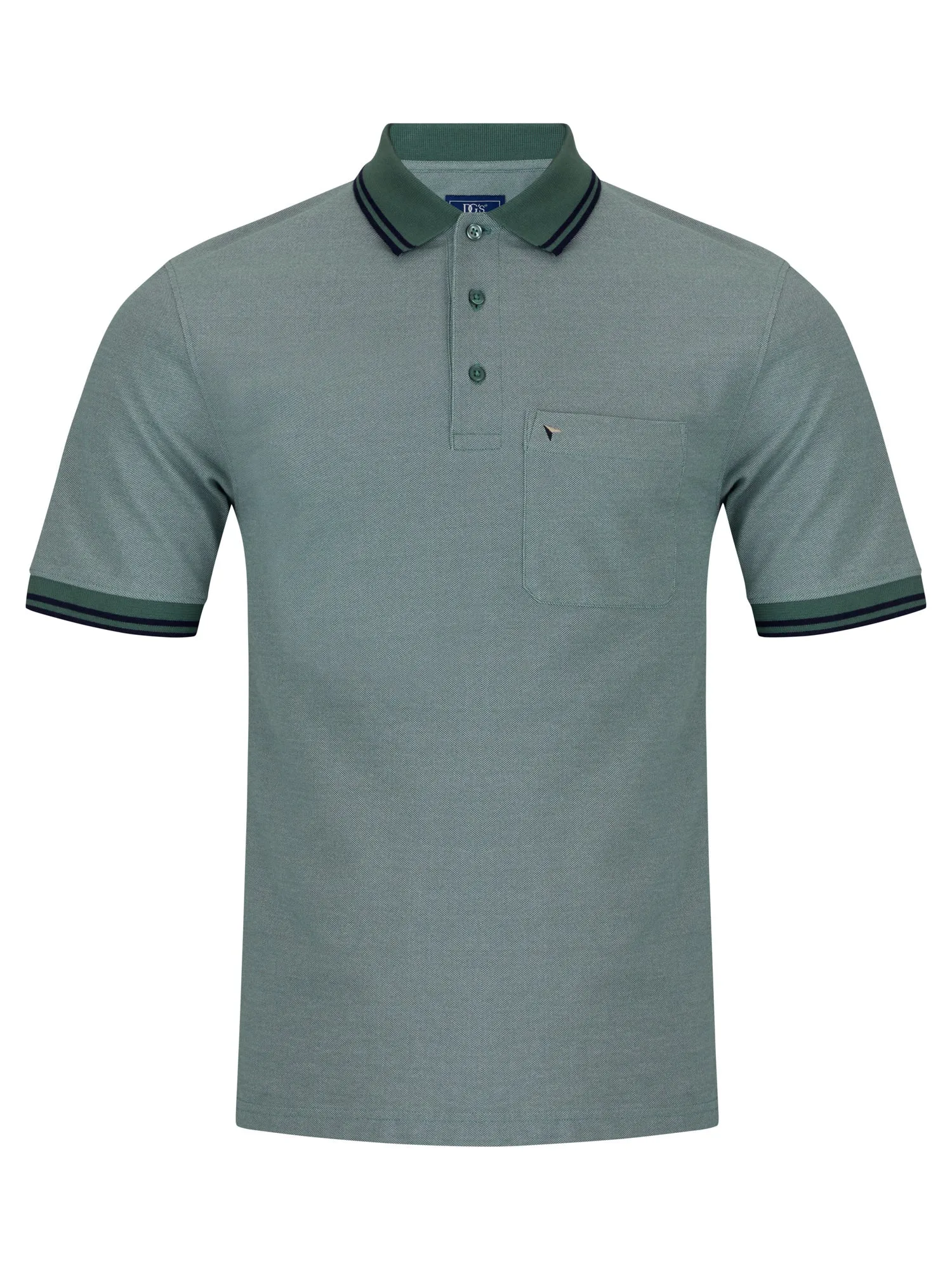 Daniel Grahame Short Sleeve 3 Button Polo Shirt - Light Green