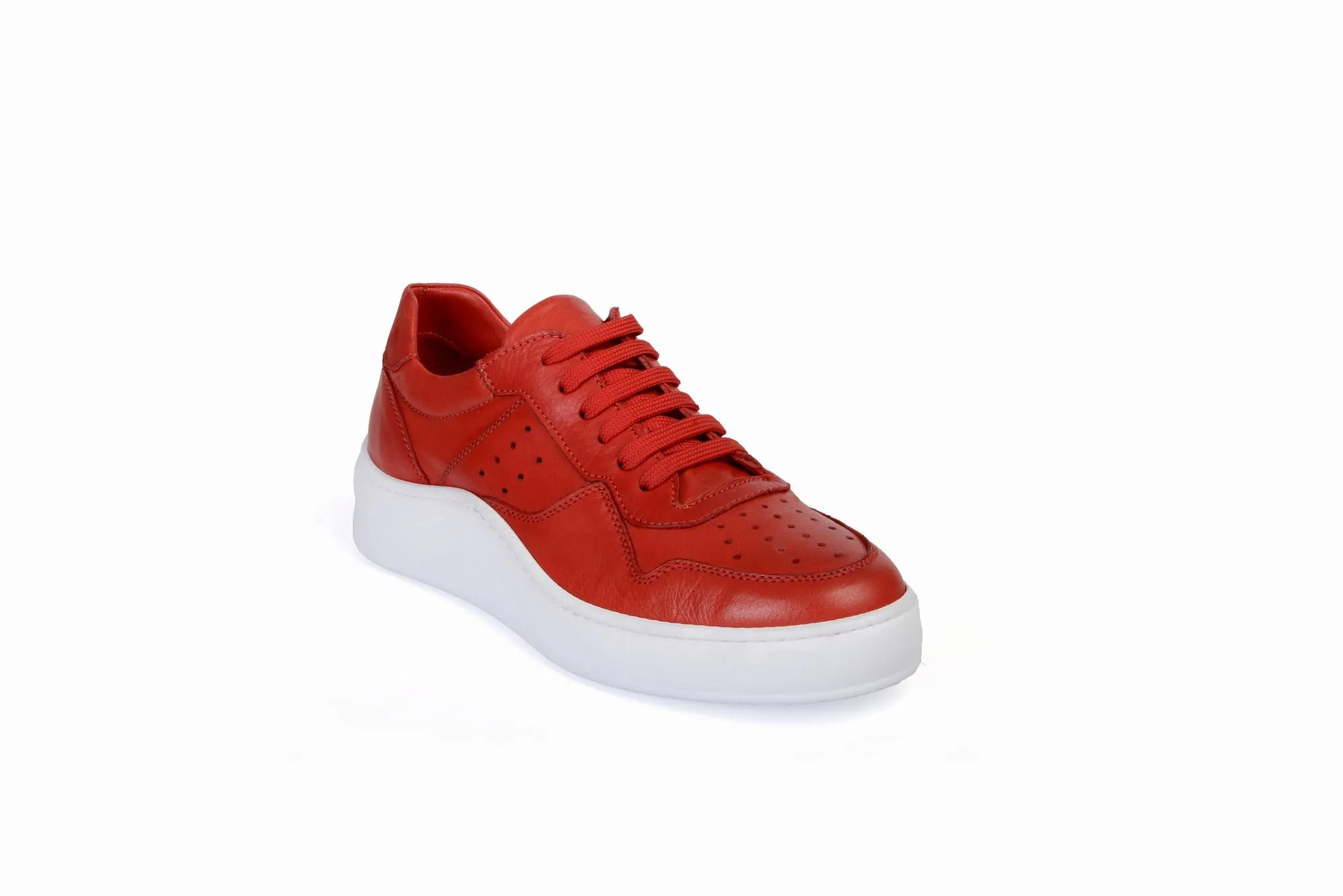 FOOT FEDERATION LACE-UP WOMEN'S SNEAKER LIME RED