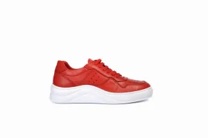 FOOT FEDERATION LACE-UP WOMEN'S SNEAKER LIME RED