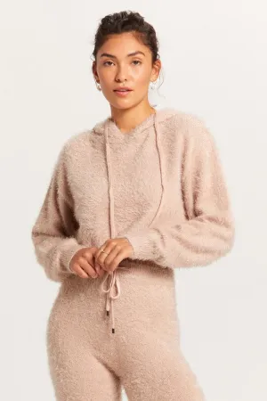 Fuzzy Drawstring Hoodie