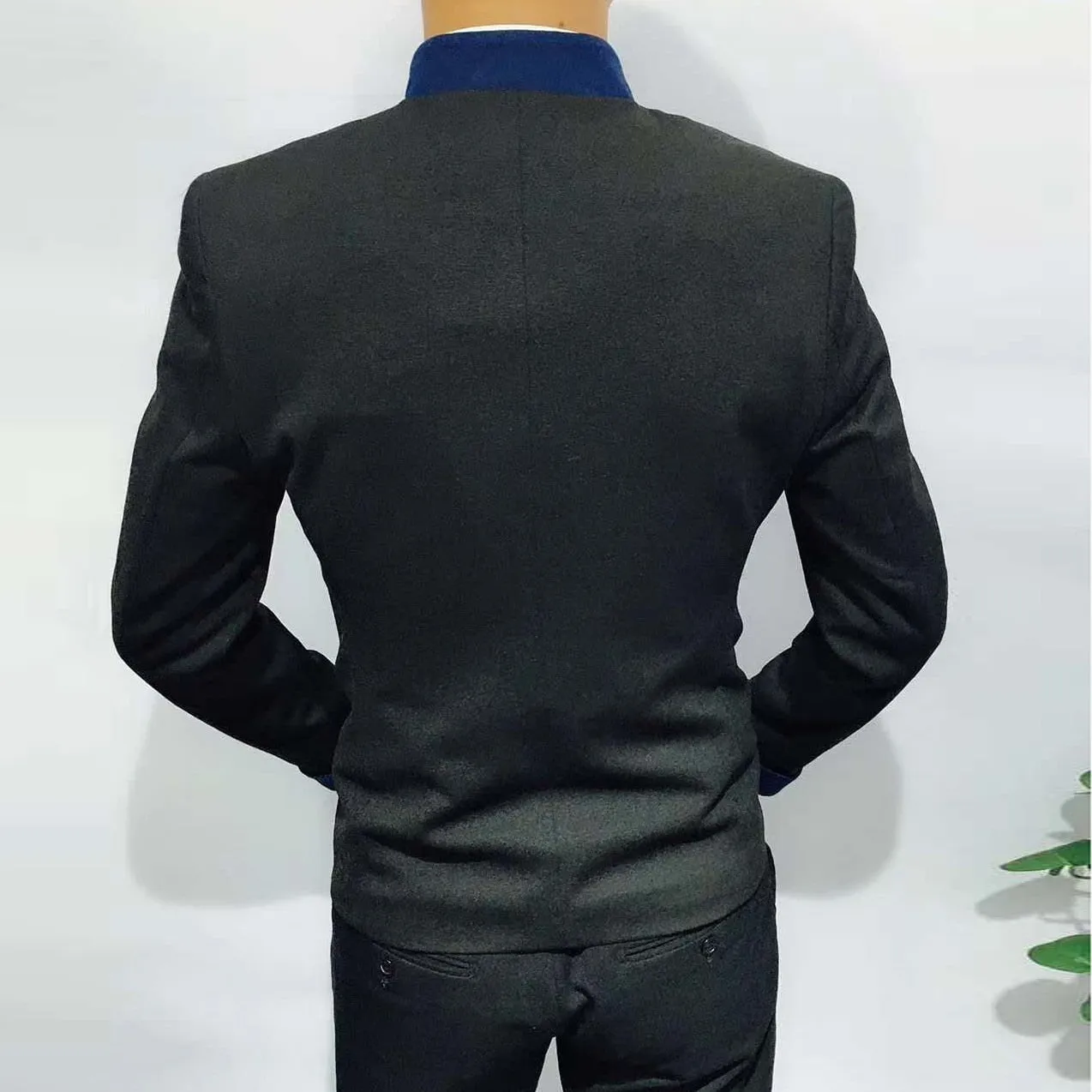 Golden Button Decoration Formal Blazer