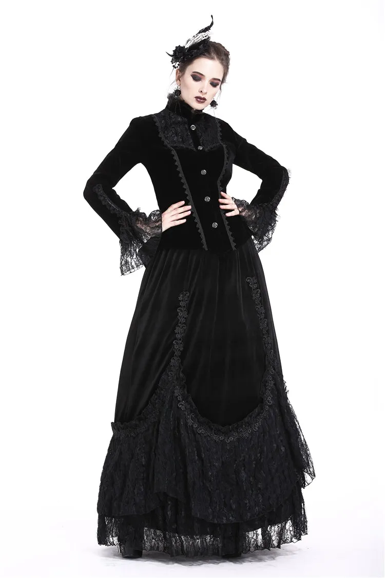 Gothic elegant lacey velvet blouse-shape jacket JW173