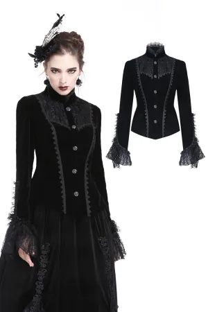 Gothic elegant lacey velvet blouse-shape jacket JW173