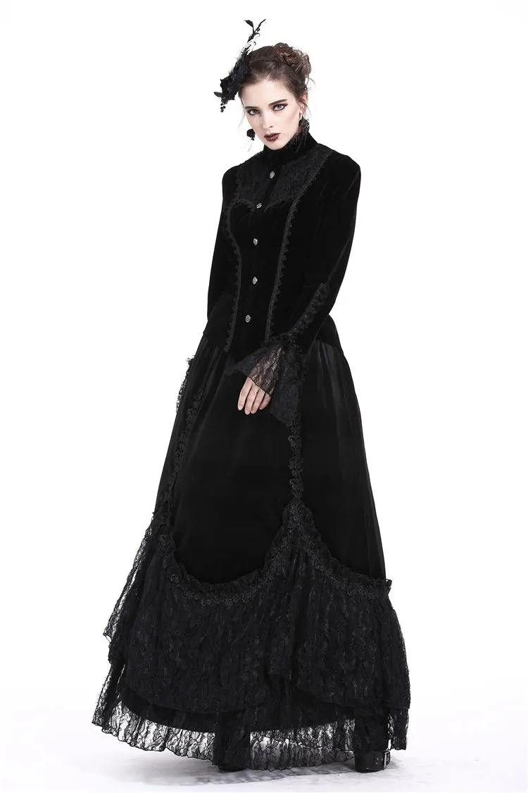 Gothic elegant lacey velvet blouse-shape jacket JW173