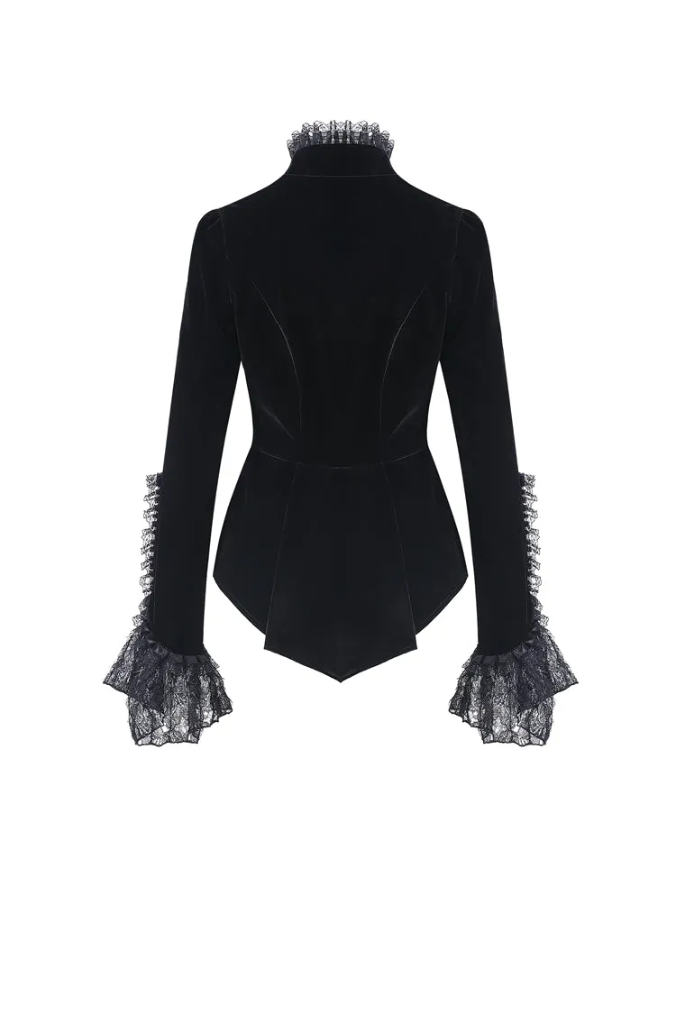 Gothic elegant lacey velvet blouse-shape jacket JW173
