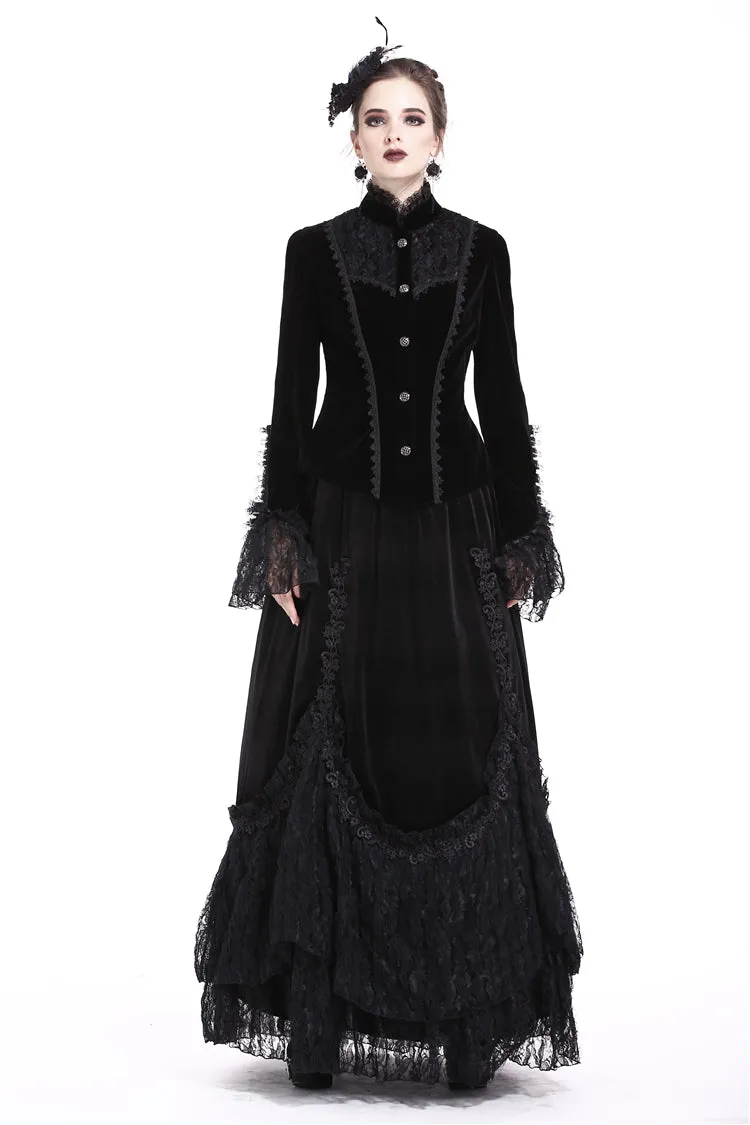 Gothic elegant lacey velvet blouse-shape jacket JW173